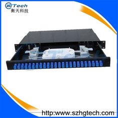 China Slidable 1U 24Port Fiber Optic Patch Panel With SC Connector supplier