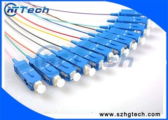 China Good Quality SC/UPC 12 Color Cores Fiber Optic Pigtail With Colorful Cable supplier