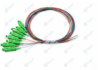 China Colorful 12Pack Of LC/SC Fiber Optic Pigtail Fanout Colorful 0.9mm Cable supplier