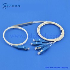 China Steel Tube Fiber Optic Splitter 1x4 PLC Splitter With SC/UPC Connector supplier