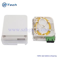 China 2Cores SC / APC Fiber Optic Termination Box , 1 Port 2 Cores Fiber Optic Faceplate supplier