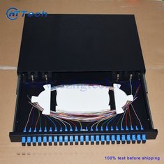 China 19inch 1u 24 Port Fiber Optic Patch Panel Sliding Type supplier