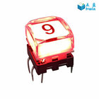 Mini 12X12mm Matrix Switcher Tactile push illuminated Red LED color Button Switch With Symbol Cap