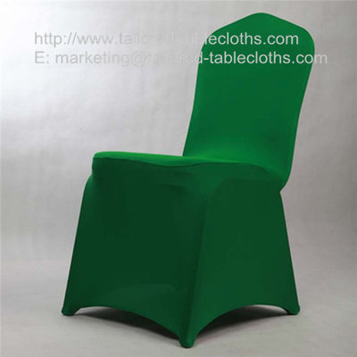 China Tailor made green colored spandex chair covers wholesale, stretch spandex chair cover, supplier