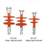 OEM Electrical High Voltage Composite pin insulator red or grey silicone rubber pin insulator  with fittings supplier
