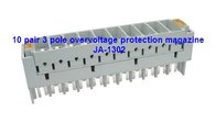 10 pair 3 pole Overvoltage Protection Magazine with 3 pole overvoltage(surge) arrester