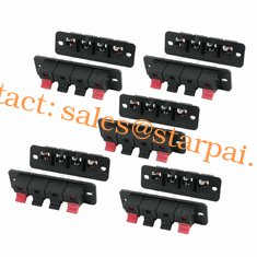 China Right Angel Speaker Terminal Clip Connector 4 Positions Audio Cable Push Button Type supplier
