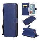 iPhone Pure Color Leather Wallet Protective Case with Card Slots