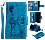 Samsung S9  Leather Folio Book Style Case Wallet,Built-in Cosmetology Mirror & 9 Card Slots Cash Pocket