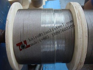 1.4401 A4 316 7x19 3/16" 4.76mm Stainless Steel Wire Rope for Communication Dead End Clamp