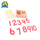 Factory directly support Premium quality educational wooden montessori materials Cut-Out Numeral and Counters