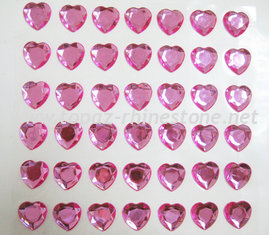loose rhinestone sticker single pink heart sticker for mobile phone decor