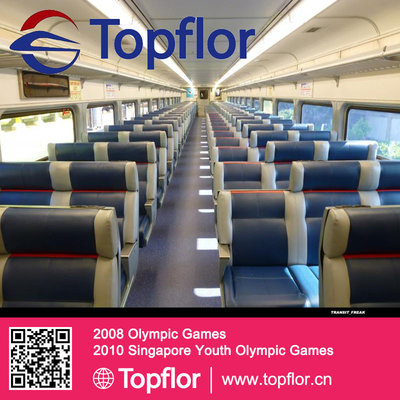 China commercial pvc/vinyl flooring for bus and train supplier