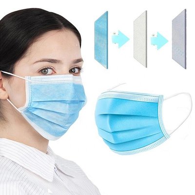 China CE GMP Disposable 3ply Non-woven Face Mask medical mask Face Mask supplier