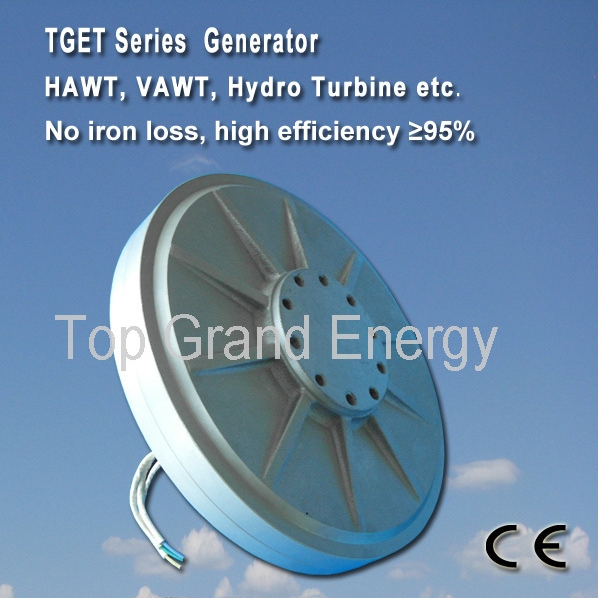 TGET320-1KW-350R/56Vdc Coreless PMG generator/wind alternator, three phase