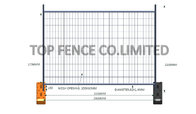Hot dipped galvanized portable temporary fencing