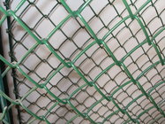 Sport Field Plastic Coated Chain Link Fencing , 9 Gauge Chain Link Wire Mesh Fencing