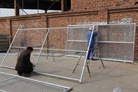Portable 6'x10' chain link temporary fencing panels 60mm x 60mm mesh and 12 gauge wire diameter