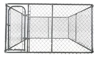 chain link dog kennel  4ft x 7.5ft x 7.5ft DIY dog fence chain mesh 60mm x 60mm