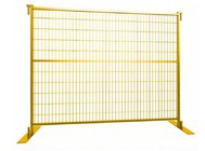 Yellow Color Powder Coated 6foot x 9.5foot weld mesh construction fence panels