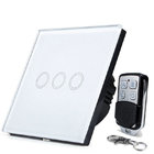 1/2/3 Gang 1 Way Touch Switch LED Light Switch Touch Screen Switch Wall Recessed Glass Panel Control AC 220V EU UK