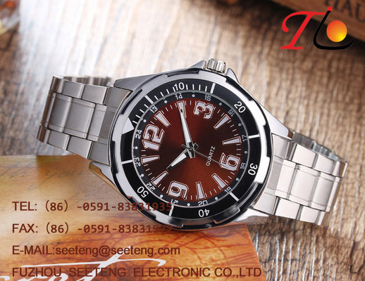 China Classic business style watch men watch with stainless steel band supplier