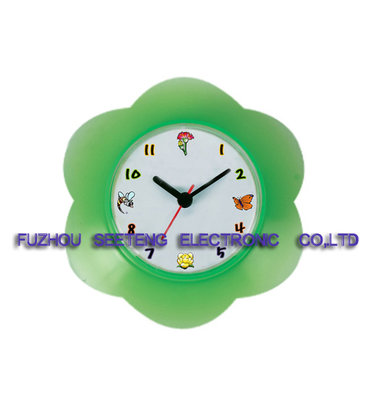 China flower shap desk alarm clock with colorful material and lovely customized dial for children supplier