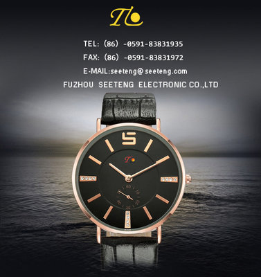 China PU leather strap for men watch couple watches color  band and dial customized supplier