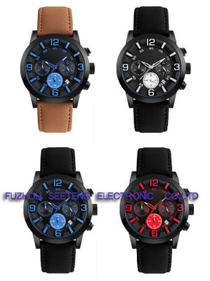 China PU leather strap  with alloy case sports watch suitable for climing and  skiing supplier