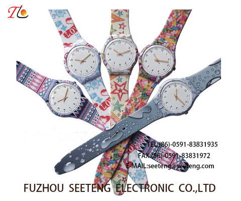China Children's watch with PVC strap Mixed color strap customized for promotion fashion watch multi-colour printing supplier