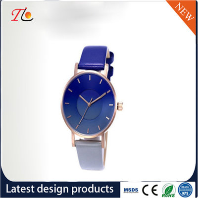 China wholesale customization Pu watch  alloy case  quartz watch fashion watch Gradient blue watch elegant style Monochrome supplier
