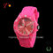 One of the most popular quartz silicone watches color customized  for promotion supplier