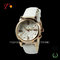 Colorful leather band lady fashion gold watch with UAE style for promotion supplier