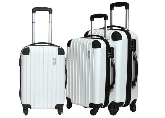 China One Zipper Framed Trolley Bags Set Of 3 Piece With Silver Iron Trolley supplier
