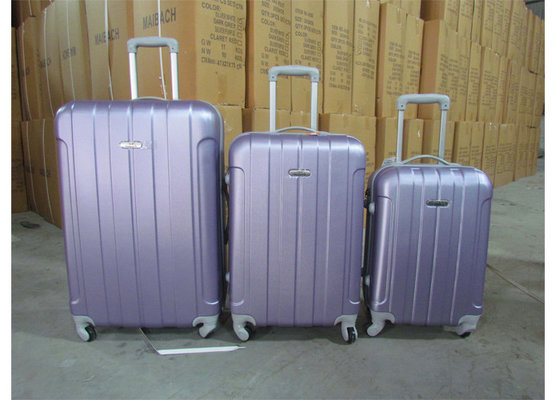 China Colored Waterproof Luggage Set 4 Wheels ABS Hard Shell With Combination Lock supplier