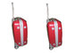 Carry On Red Two Wheel Carry On Luggage Set Of 3 Plastic Handle Framed supplier