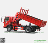 Custermizing  4x2  tipper truck with SQ80ZB2(3.2T) at 2 m Knuckle Boom Truck Mounted Crane sale App:8615271357675