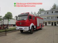North Benz 4x2 drive 7000L  Beiben fire tendertruck sell to Mongolia