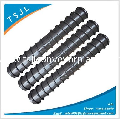 Spiral self-cleaning return idler/spiral rollers use for conveyor