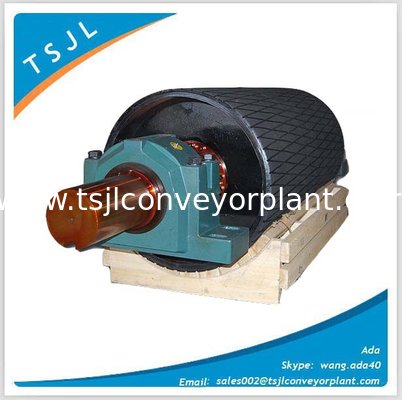 Diamond groove rubber lagging of electric motorized pulley