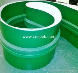 China pvc conveyor belt/plastic conveyor belt High quality food grade green belt supplier