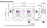 UHF RF Circulator 410 ~ 470MHz Dual Junction Coaxial Circulator