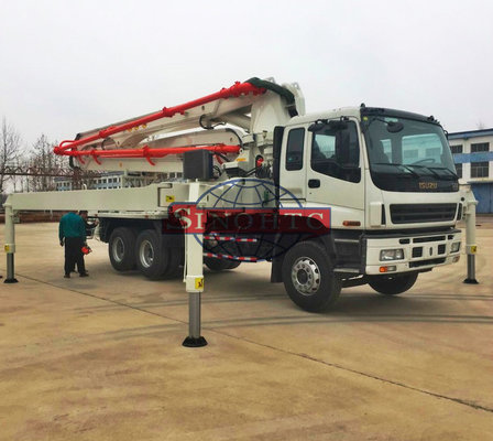 China 38m 42m 48m Cement truck/ Concrete truck , Concrete pump truck , ISUZU Truck mounted pump supplier