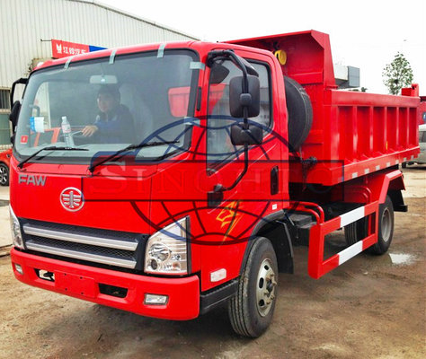 China 3 - 5 Tons Utility Dump Truck 6 Wheels 4m3 Volume 3800*2000*600 Carriage supplier