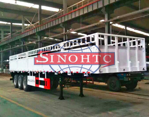 China Flatbed Side Wall Container Semi Trailer 40 Ton Payload Capacity Three Axle supplier