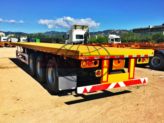 China BPW Axle Container Semi Trailer 50 Tons 40ft 3 Axle Flatbed Semi Trailer supplier