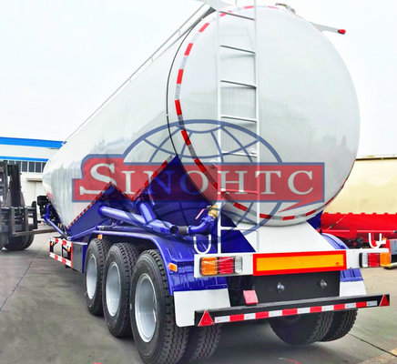 China 55 000 Liters Bulk Cement  Tank Semi Trailer Three Axles Leaf Spring Suspension supplier