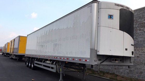 China 13m 40 Ft Refrigerated Trailer , Air Suspension Refrigerated Enclosed Trailer supplier