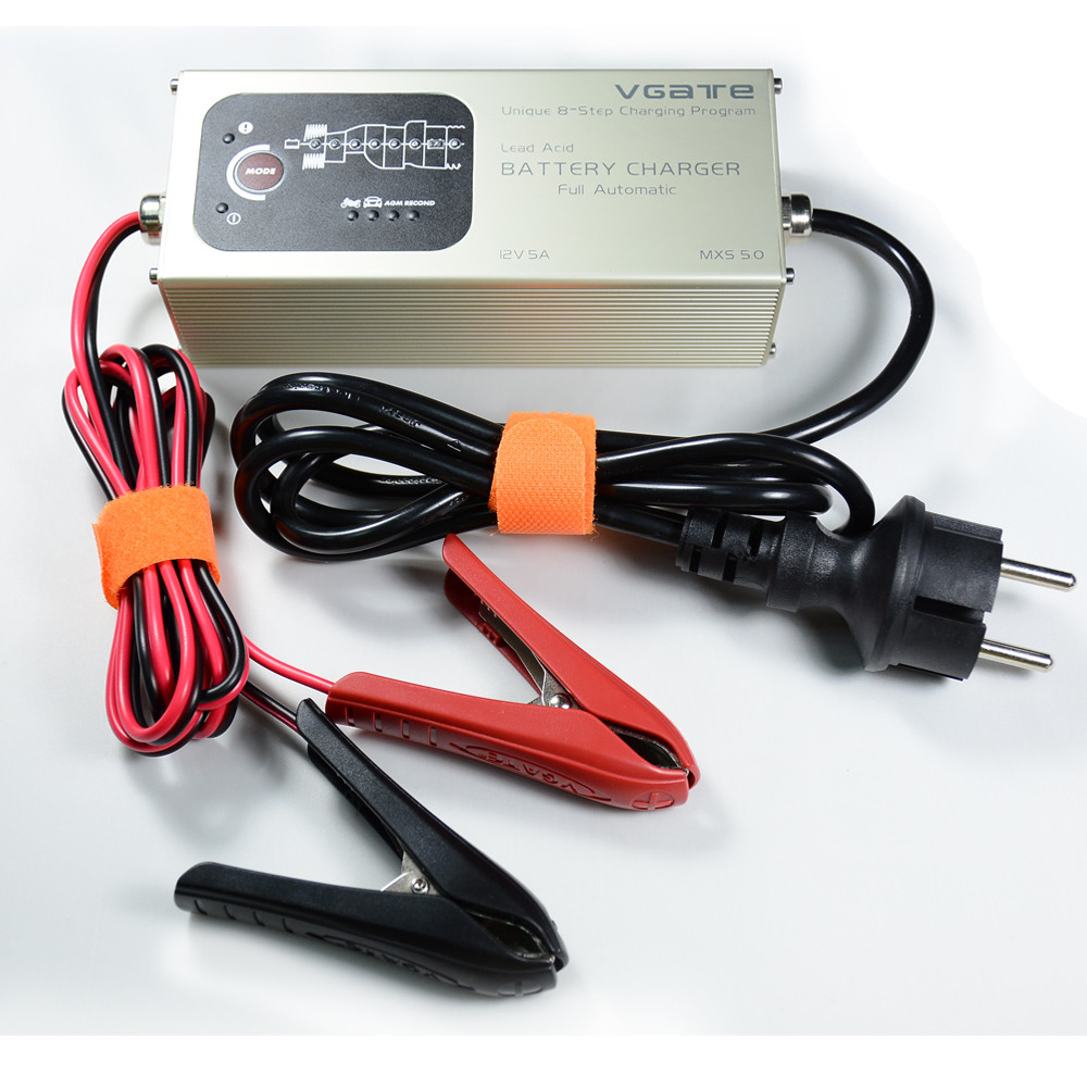 Smart Lead Acid Battery Charger  12V 5A with Temperature Compensation MXS 5.0