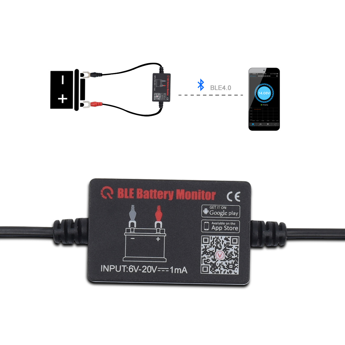 Bluetooth 4.0 Wireless Battery Tester VAG Diagnostic Tool for Android & IOS 12V Battery monitor